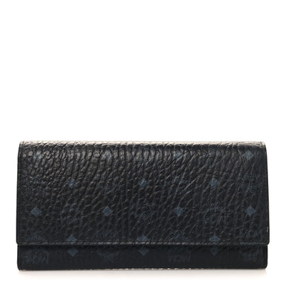 MCM Visetos Large Tri-Fold Flap Wallet Black 1 of 8