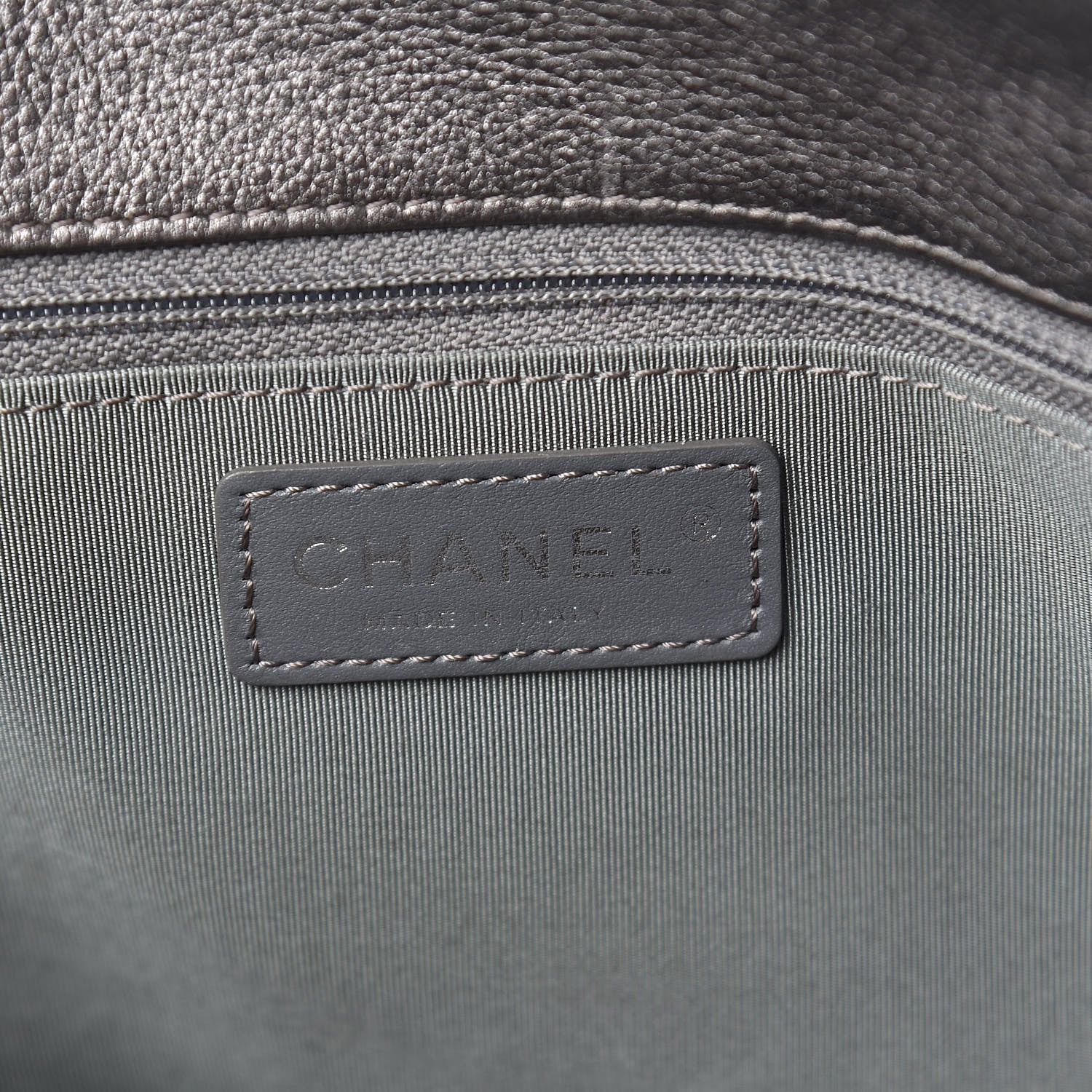 Chanel Metallic Grained Calfskin Quilted Large Casual Pocket Tote Silver 8 of 11