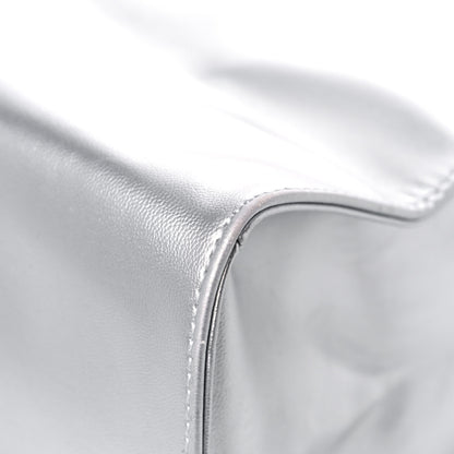 Telfar Metallic Vegan Leather Medium Shopping Bag Silver 10 of 13