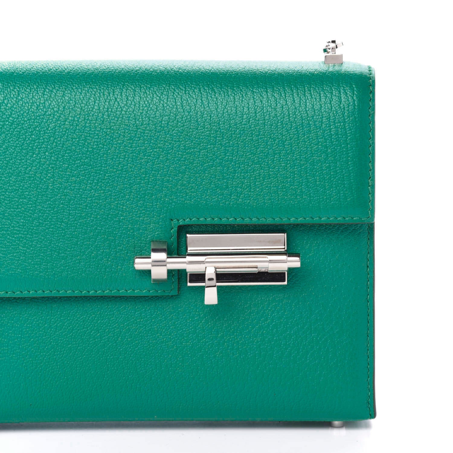 Hermes Chevre Mysore Mini Verrou Chaine Bag Bleu Paon 8 of 10
