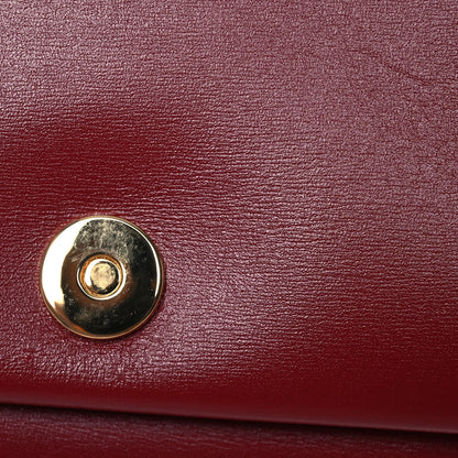 Gucci Vitello Palmellato Lux Bi-Color Small Arli Flap Shoulder Bag New Cherry Red Black 12 of 14
