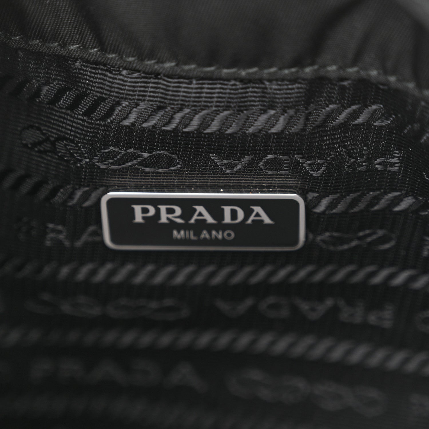 Prada Saffiano Tessuto Nylon Vela Bucket Wristlet Black 6 of 10