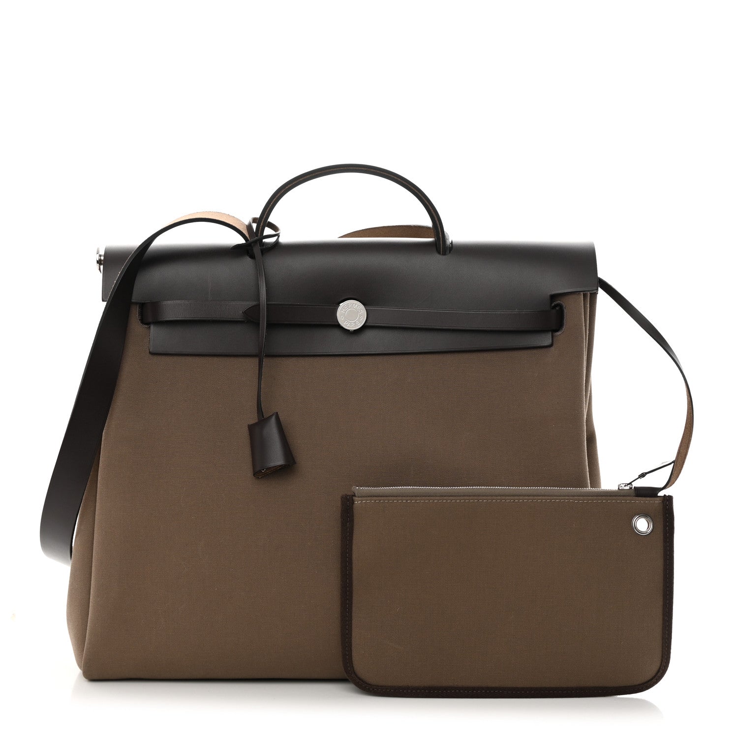 Hermes Toile Vache Hunter Herbag Zip 39 MM Etoupe Ebene 1 of 14