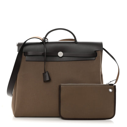 Hermes Toile Vache Hunter Herbag Zip 39 MM Etoupe Ebene 1 of 14