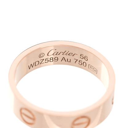Cartier 18K Pink Gold 5.5mm LOVE Ring 56 7.75 4 of 5