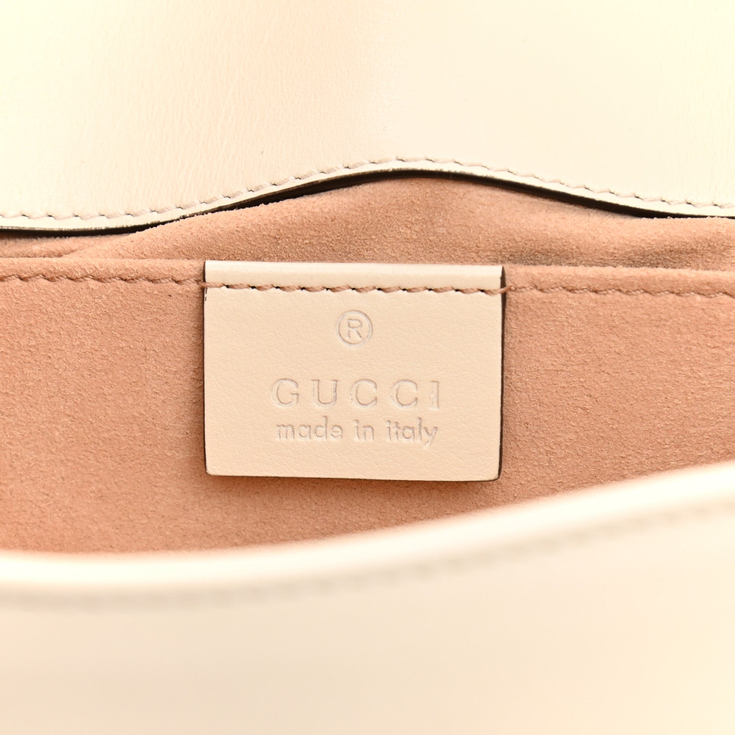 Gucci Calfskin Matelasse Mini GG Marmont Shoulder Bag White 6 of 12