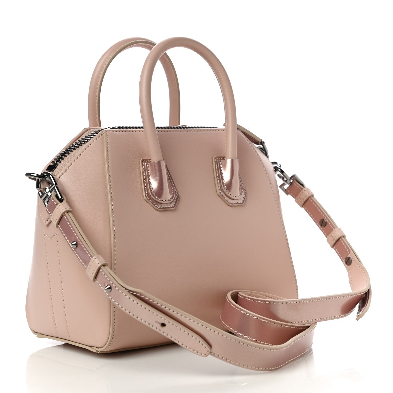 Givenchy Metallic Calfskin Mini Antigona Light Pink 3 of 9