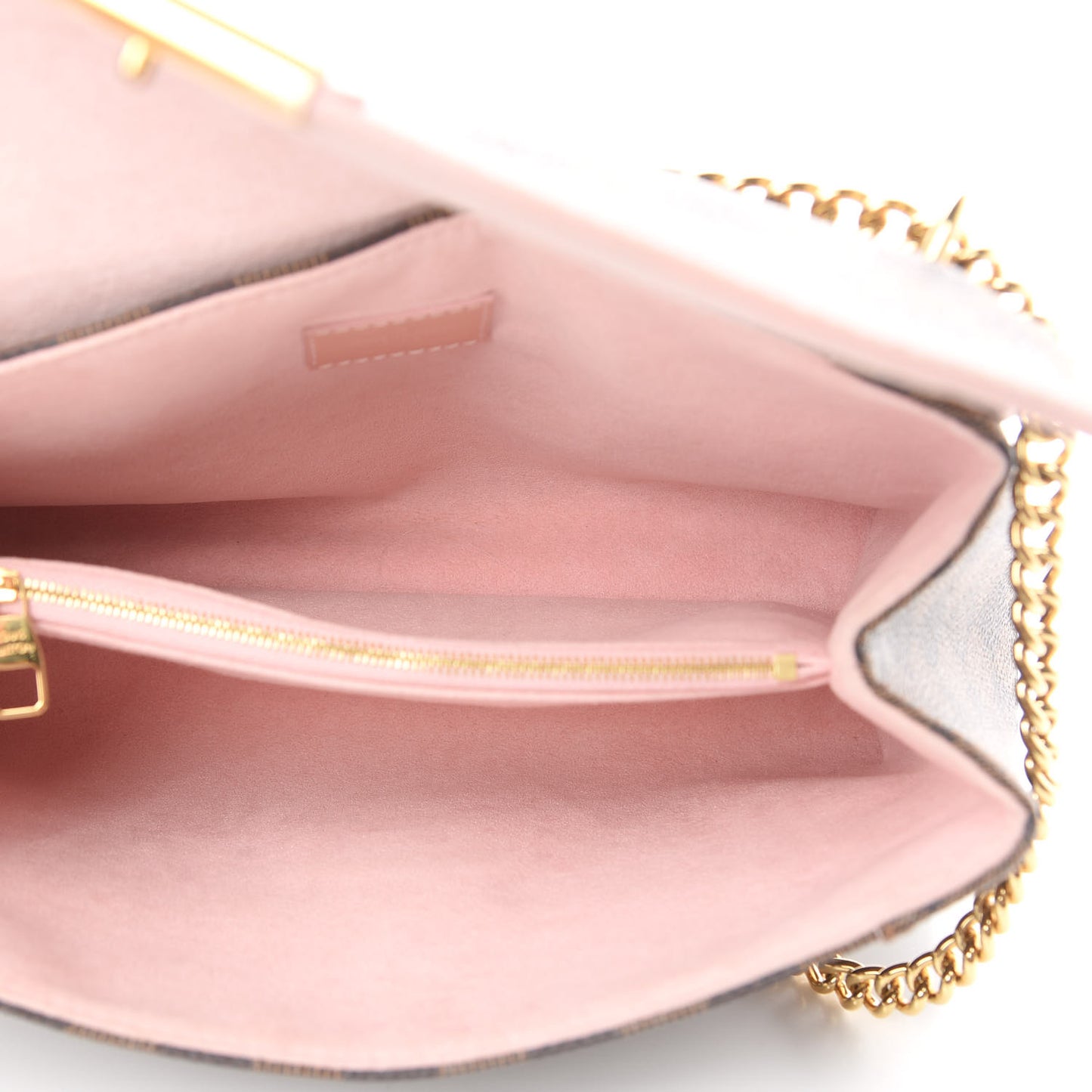 Damier Ebene Caissa Clutch Rose Ballerine