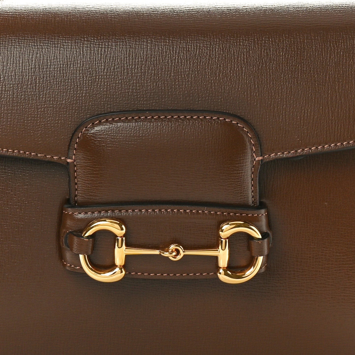 Azalea Calfskin Horsebit 1955 Shoulder Bag Brown Sugar