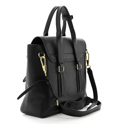 3.1 Phillip Lim Textured Calfskin Medium Pashli Satchel Black 3 of 10