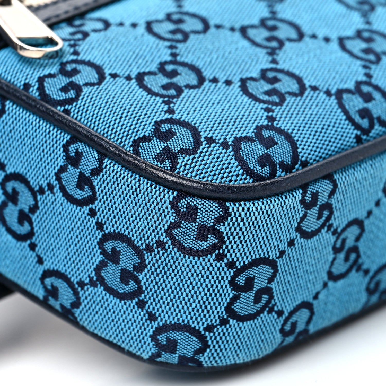 Gucci Monogram Multicolor Textured Calfskin Retro Interlocking G Belt Bag Light Blue 7 of 8