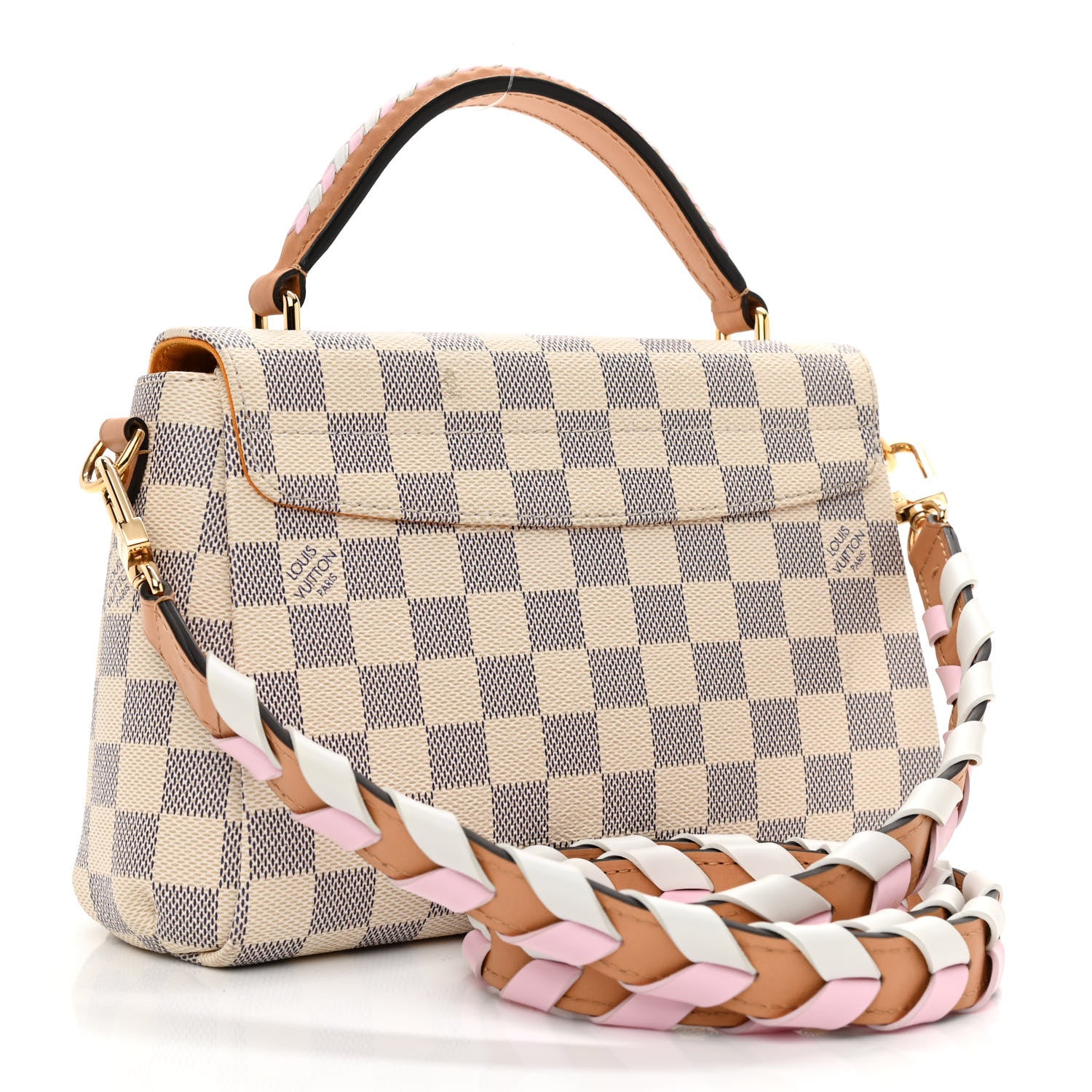 Louis Vuitton Damier Azur Braided Croisette Rose 3 of 9