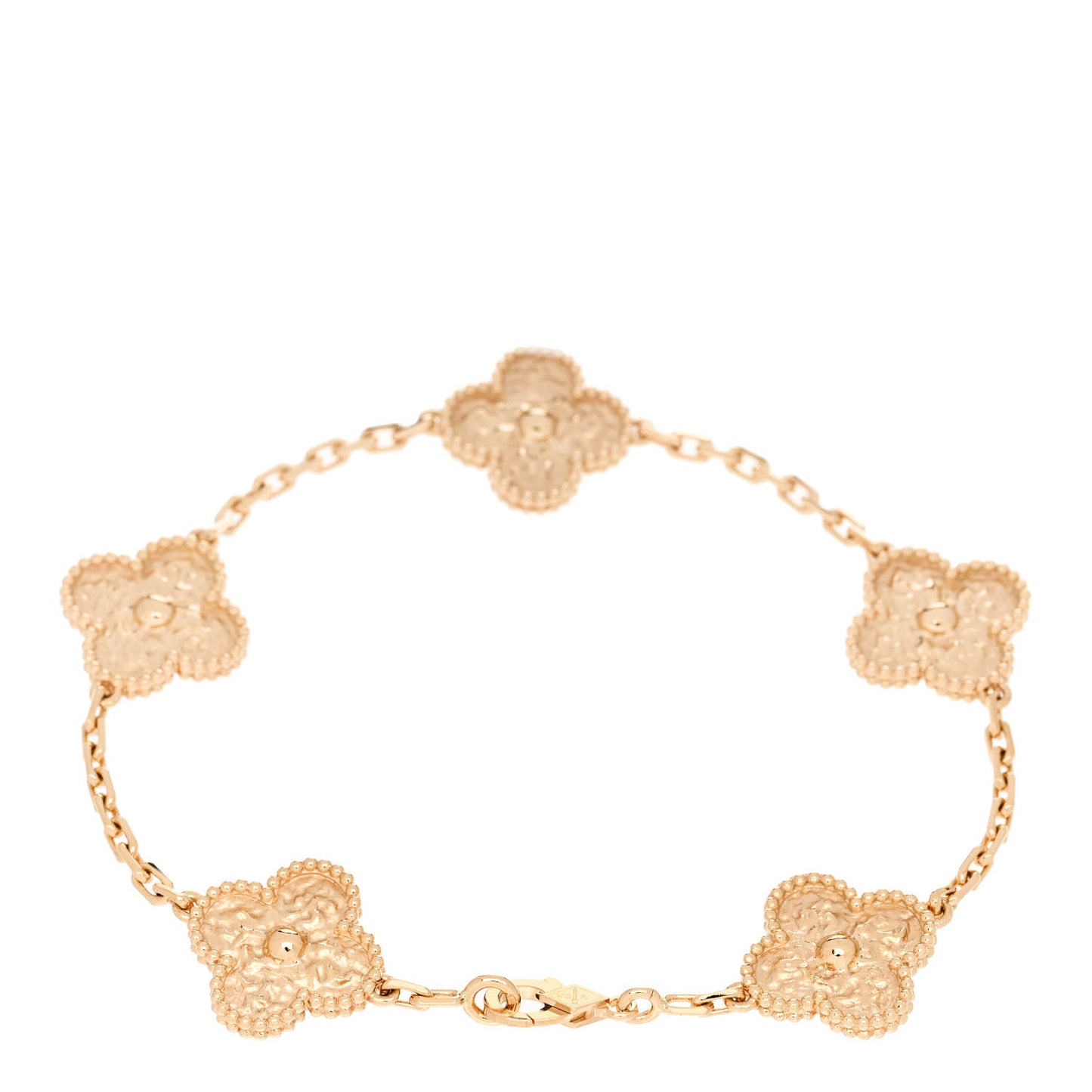 18K Yellow Gold 5 Motifs Vintage Alhambra Bracelet
