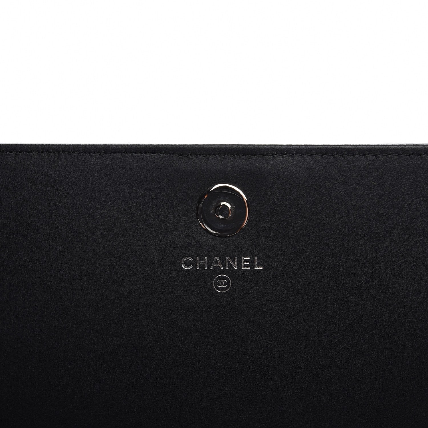 Chanel Patent Calfskin Quilted Boy Wallet on Removable Chain Black 8 of 11