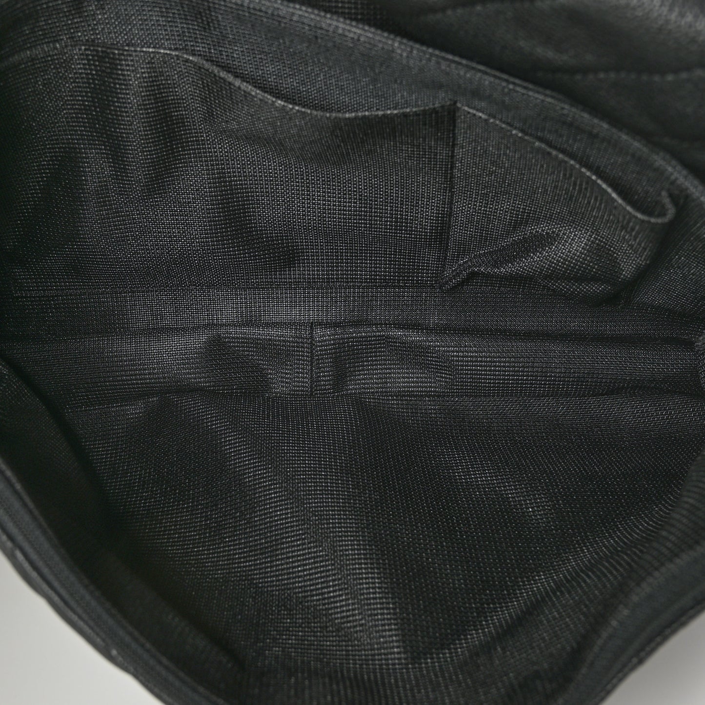 Calfskin Chevron Quilted XXL Travel Flap Bag Black