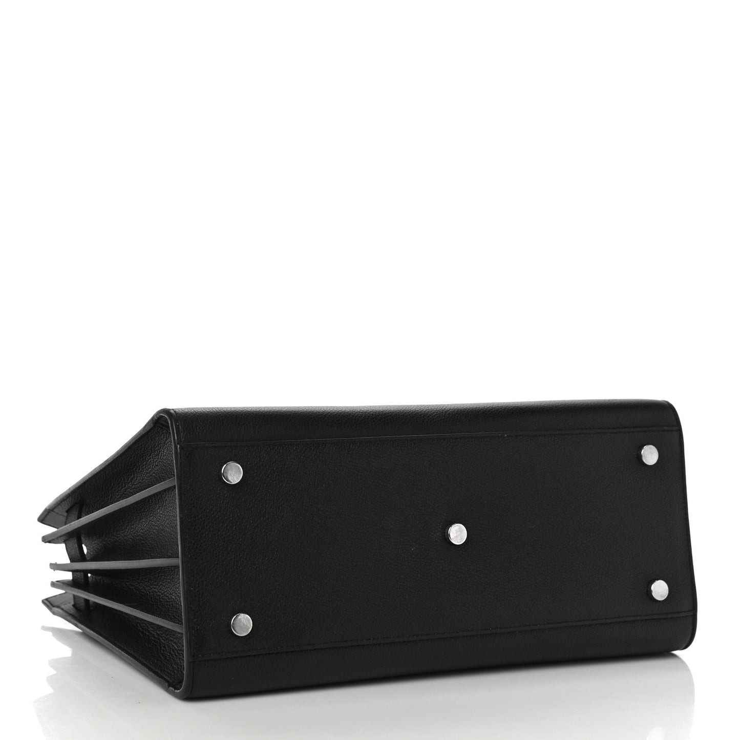 Grained Calfskin Small Sac De Jour Black