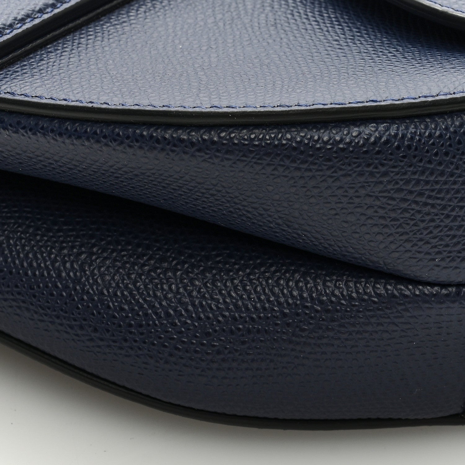 Christian Dior Grained Calfskin Saddle Bag Navy 8 of 8