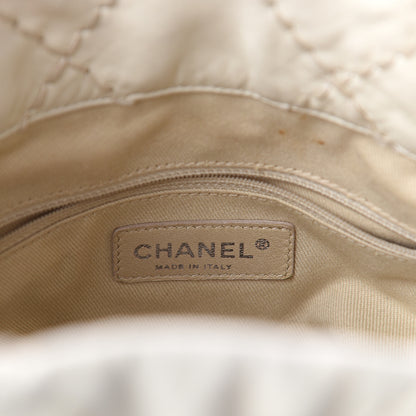 Chanel Lambskin Stitched Expandable Tote White 5 of 8