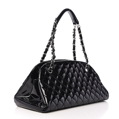 Chanel Patent Quilted Medium Just Mademoiselle Black 2 of 9