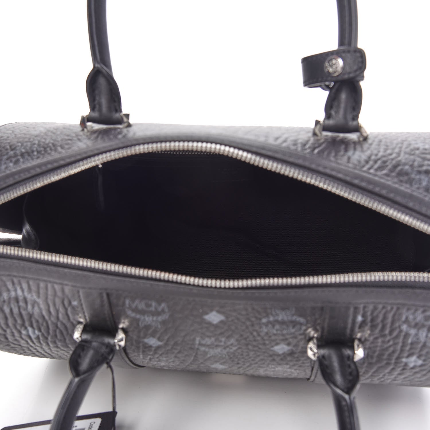 MCM Visetos Medium Essential Boston Bag Black 5 of 8