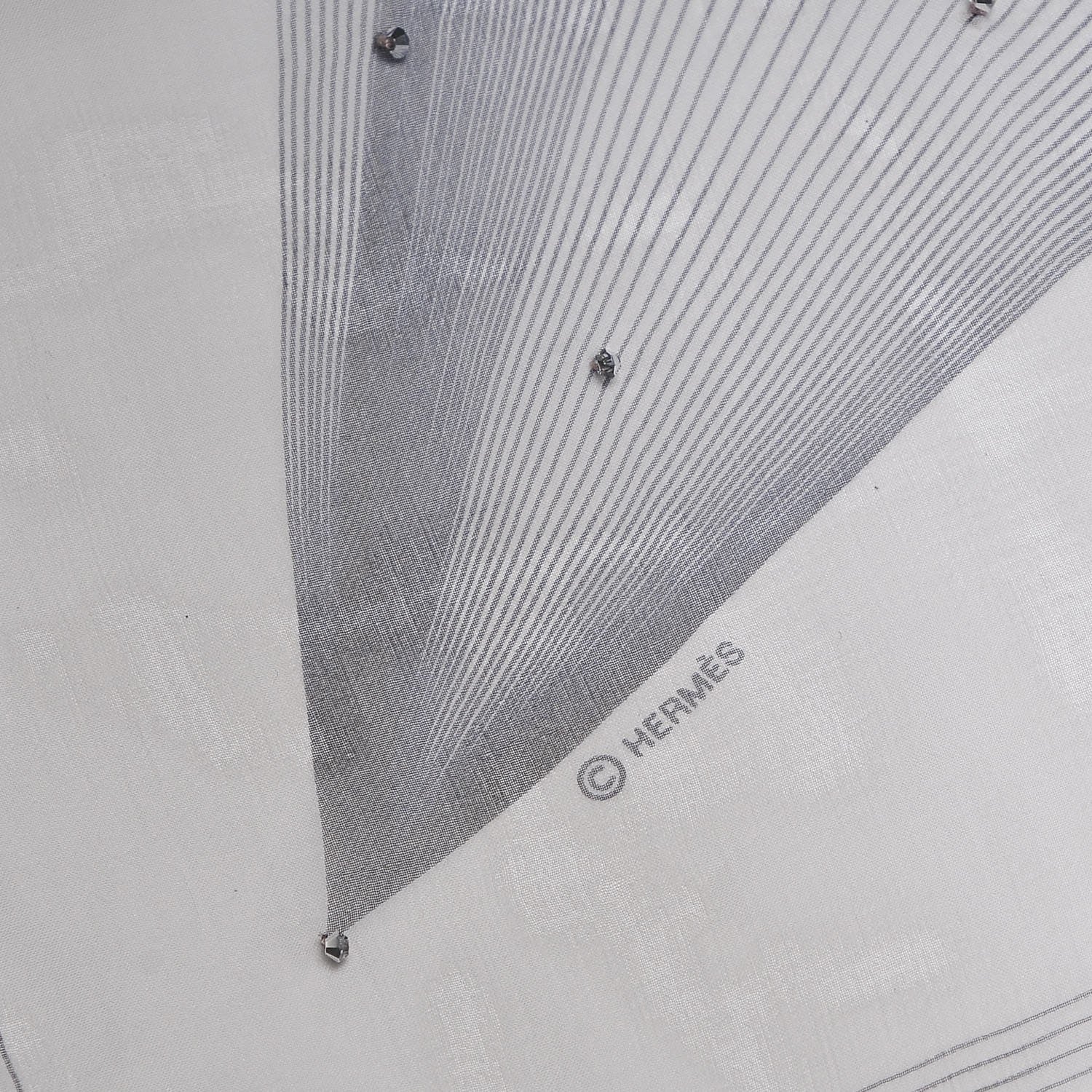 Hermes Silk Crystal Mousseline H En Fil 140 Shawl 3 of 3