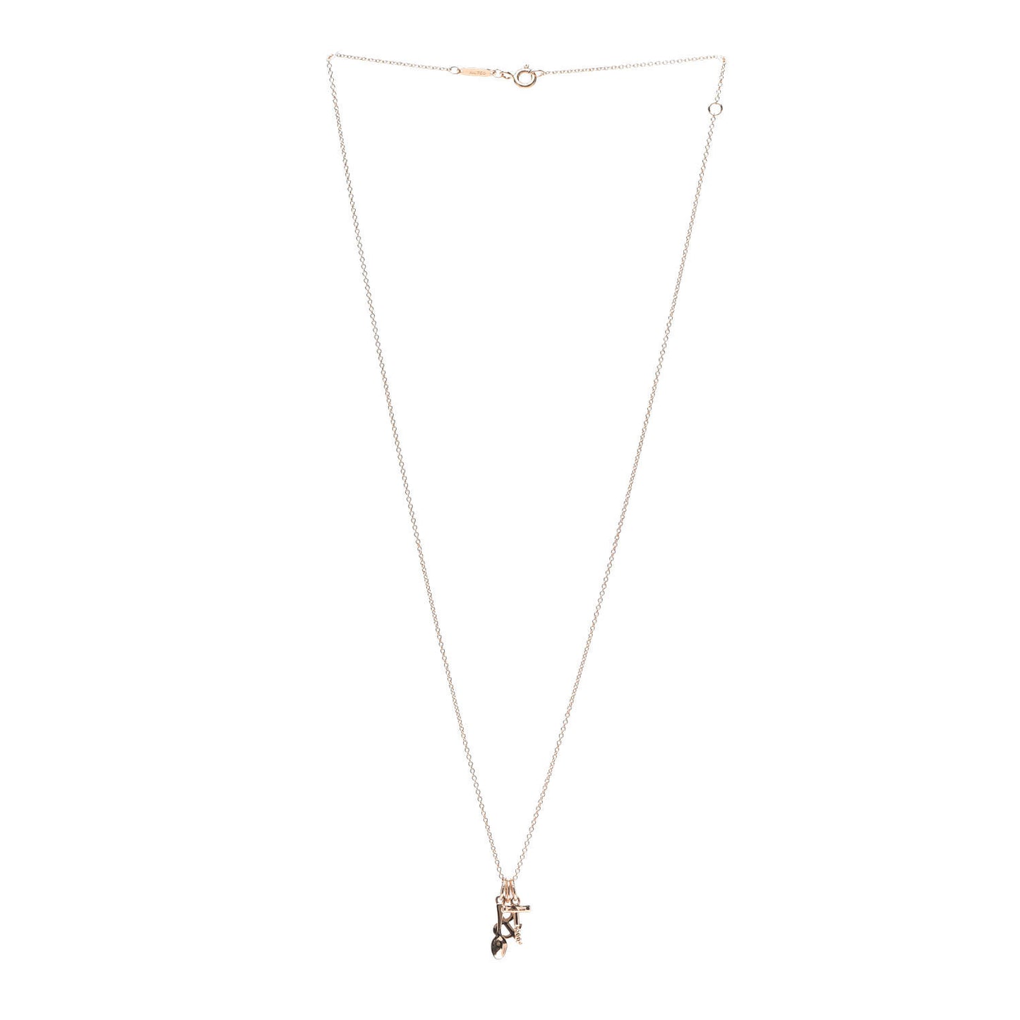 18K Rose Gold Wine and Dine Pendant Necklace