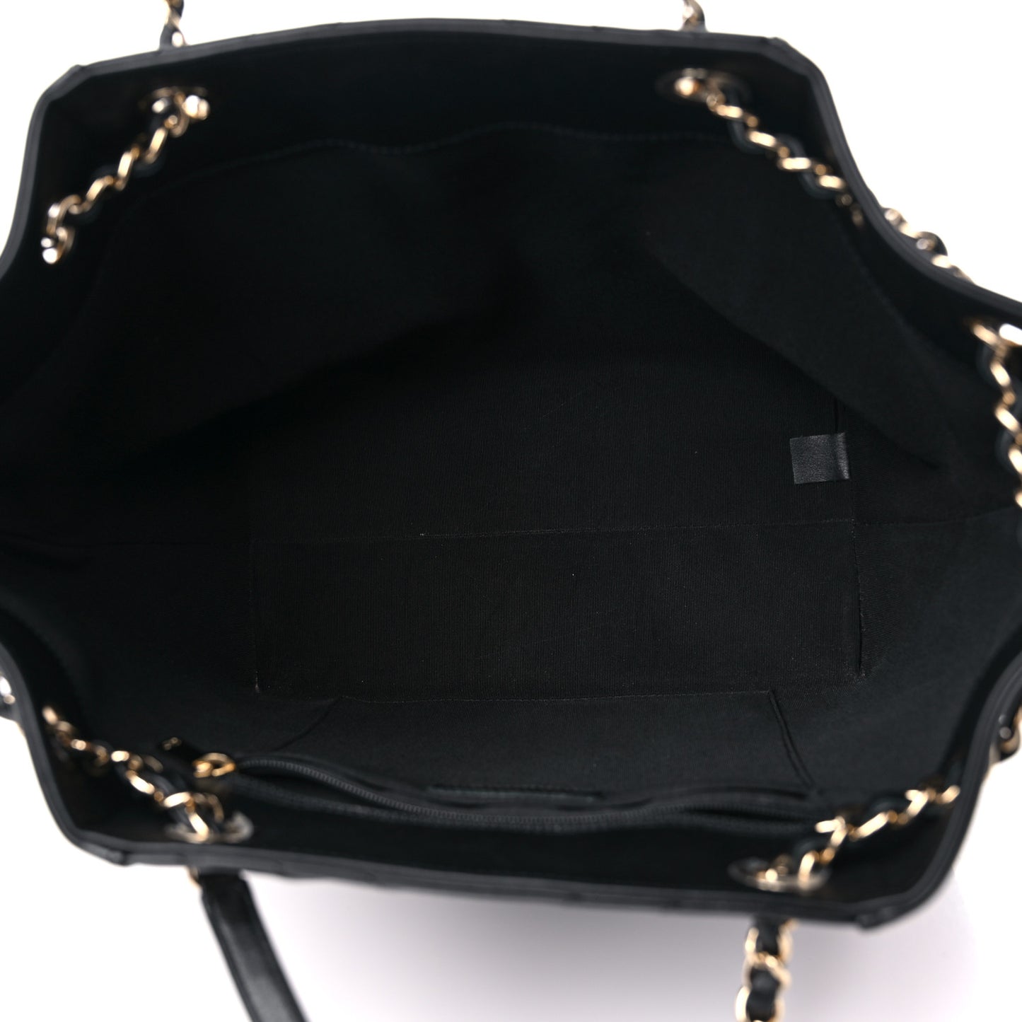 Calfskin Quilted Large Daily Shopping Bag Black