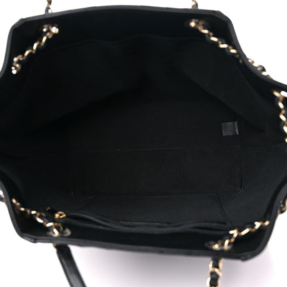 Chanel Calfskin Quilted Large Daily Shopping Bag Black 4 of 10