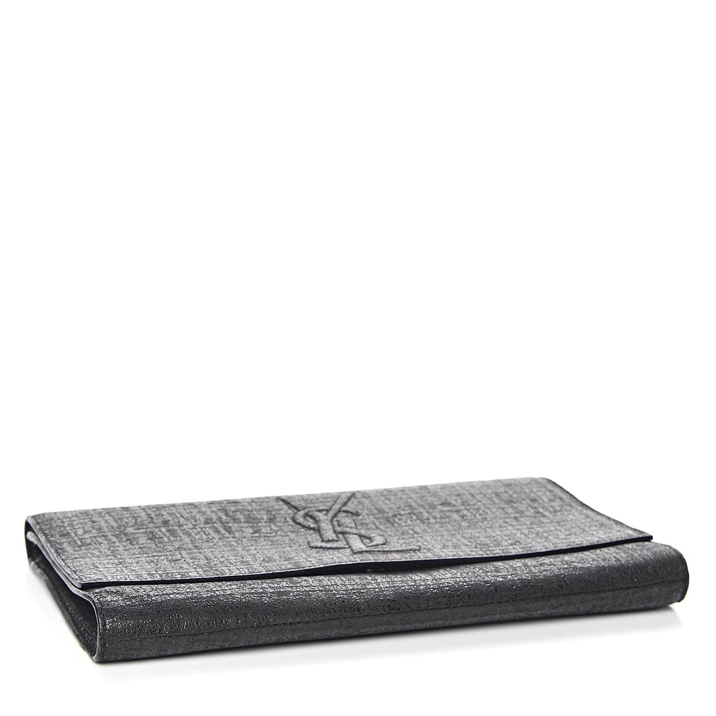 Glitter Calfskin Large Belle De Jour Clutch Black