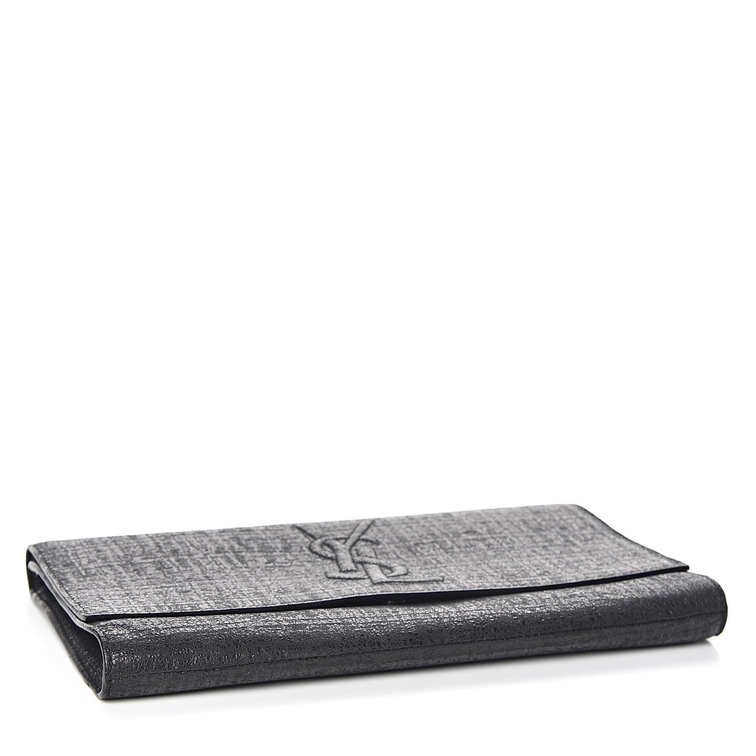 Saint Laurent Glitter Calfskin Large Belle De Jour Clutch Black 4 of 8