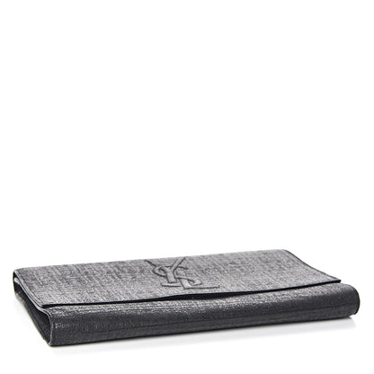 Saint Laurent Glitter Calfskin Large Belle De Jour Clutch Black 4 of 8