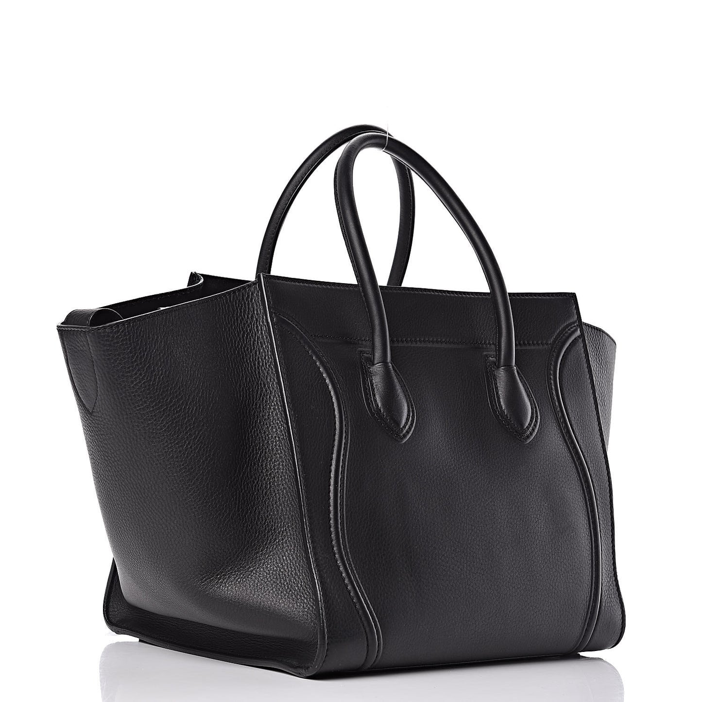 Supple Calfskin Medium Phantom Luggage Black