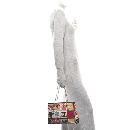 Chanel Needlepoint Precious Symbols Shoulder Bag Black 2 of 10