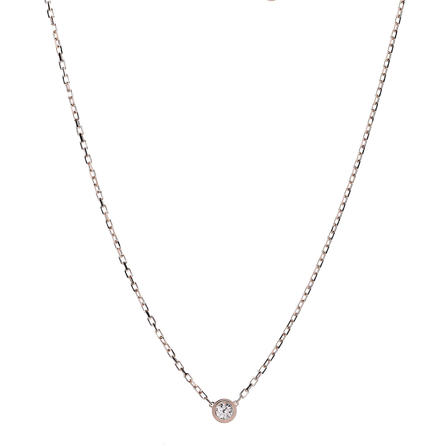 Cartier 18K Pink Gold Diamond SM D'Amour Pendant Necklace 1 of 6