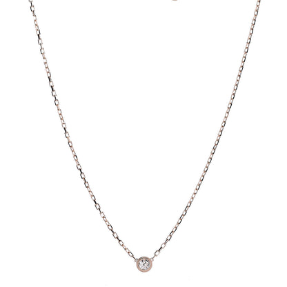 Cartier 18K Pink Gold Diamond SM D'Amour Pendant Necklace 1 of 6