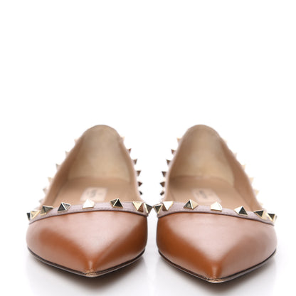 Valentino Garavani Nappa Rockstud Ballerina Flats 39.5 Light Cuir Poudre 2 of 11