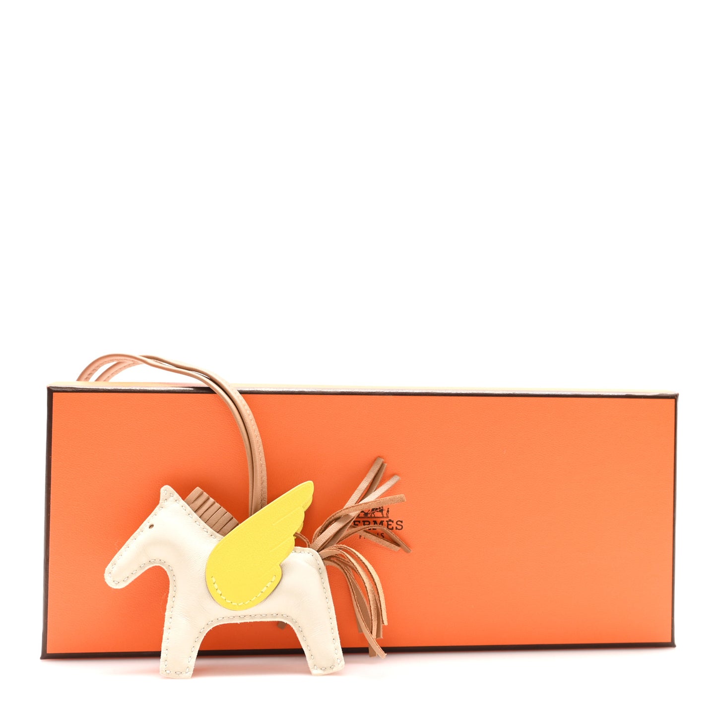 Milo Lambskin Grigri Rodeo Pegase Horse Bag Charm PM Craie Chai Lime
