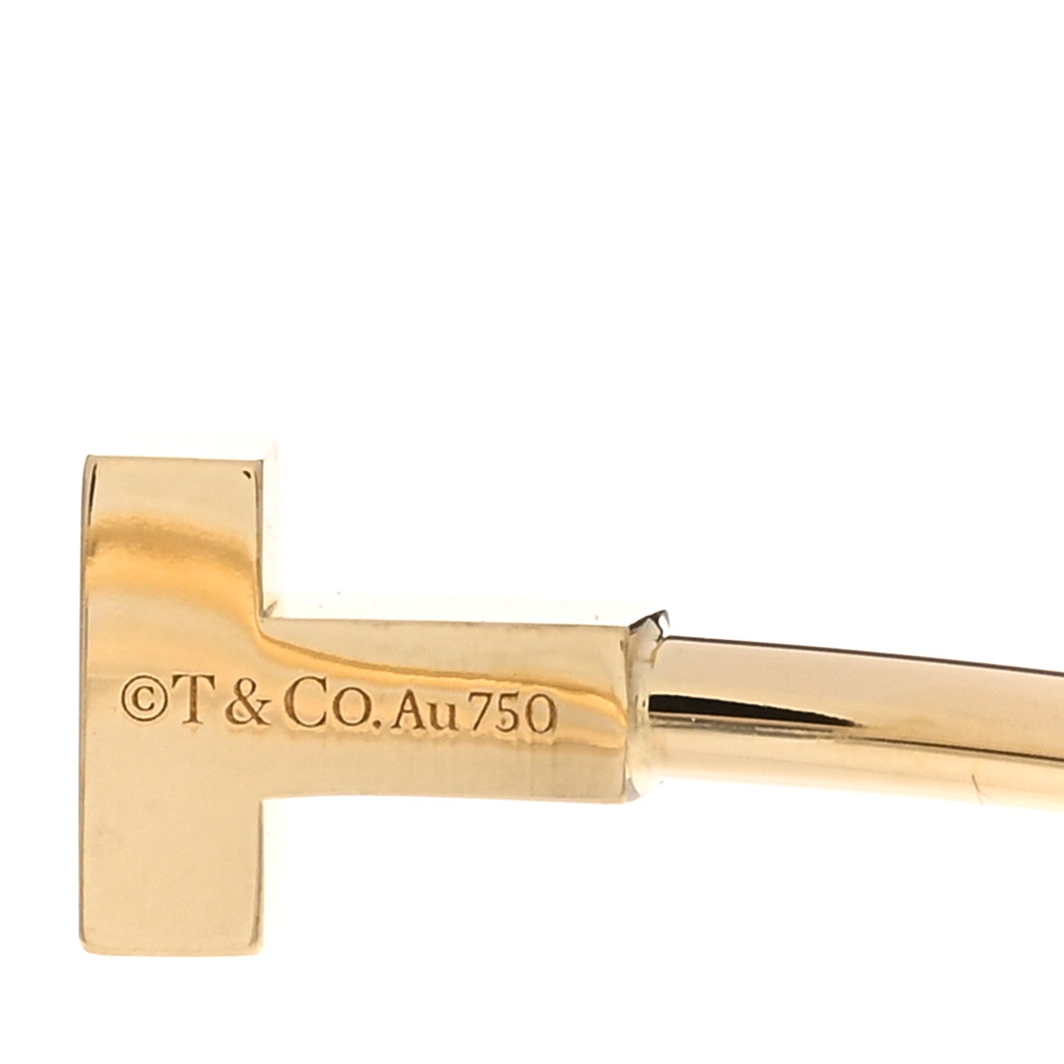 Tiffany 18K Yellow Gold T Wire Bracelet 3 of 4
