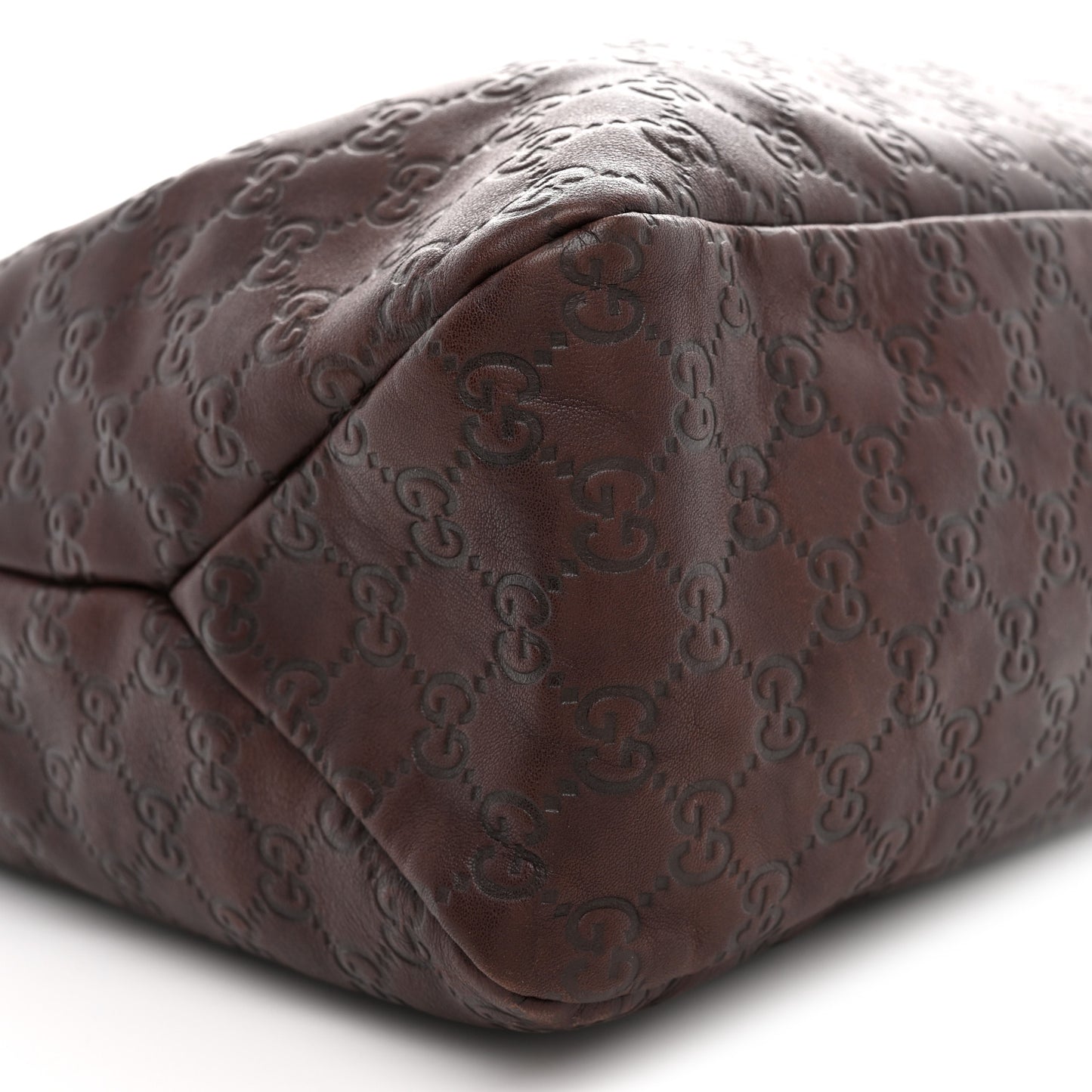 Guccissima Large Horsebit Chain Hobo Chocolate