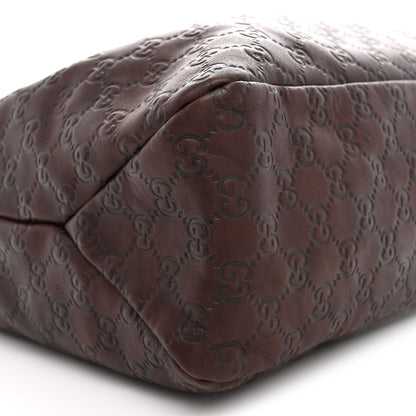 Gucci Guccissima Large Horsebit Chain Hobo Chocolate 9 of 12