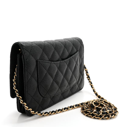 Chanel Caviar Quilted Wallet on Chain WOC Black 3 of 12