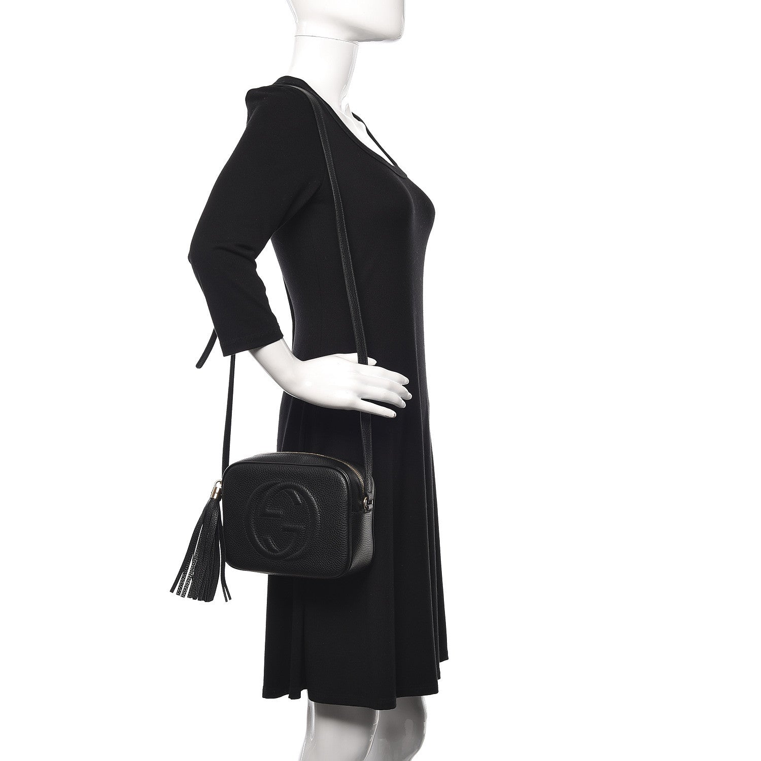 Gucci Pebbled Calfskin Small Soho Disco Bag Black 2 of 11