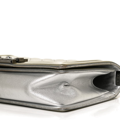 Chanel Metallic Patent Calfskin Quilted Medium Boy Flap Silver 9 of 9