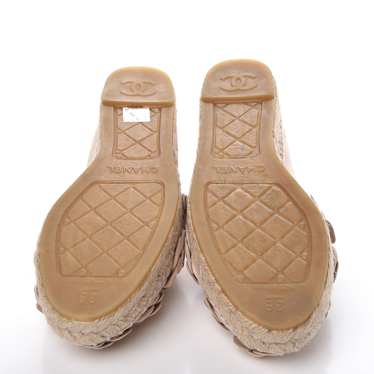 Chanel Suede Camellia CC Espadrilles 38 Pink 5 of 10