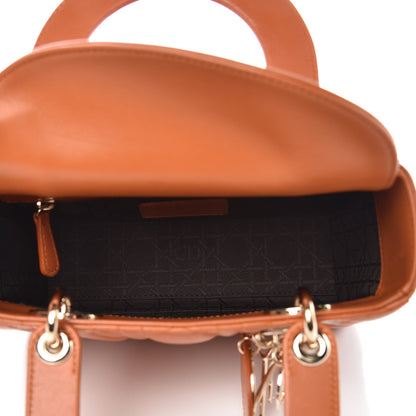 Christian Dior Lambskin Cannage Small Lucky Badges My Lady Dior Orange 6 of 9