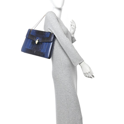 Bulgari Shiny Karung Medium Serpenti Forever Crossbody Bag Dark Blue 2 of 10