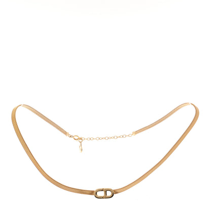 Christian Dior Metal Mesh CD Choker Necklace Gold 3 of 5