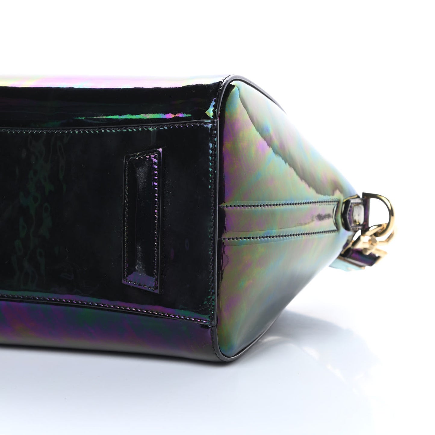 Calfskin Oil Slick Small Antigona Black