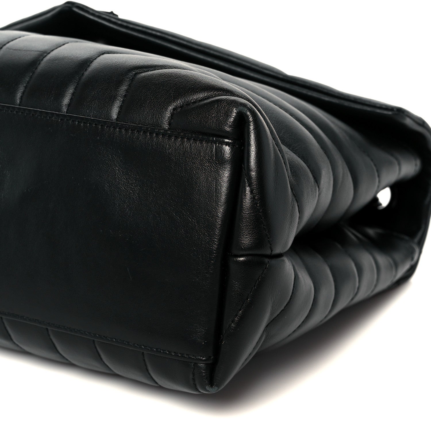 Saint Laurent Calfskin Y Quilted Monogram Monochrome Medium Loulou Chain Satchel Black Black 11 of 11
