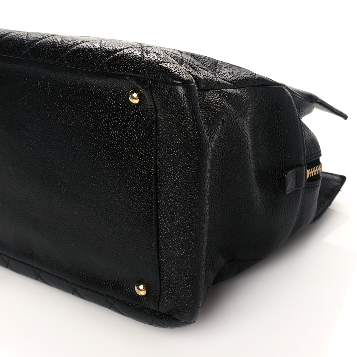 Caviar Quilted Grand Timeless Shopping Tote GTT Black